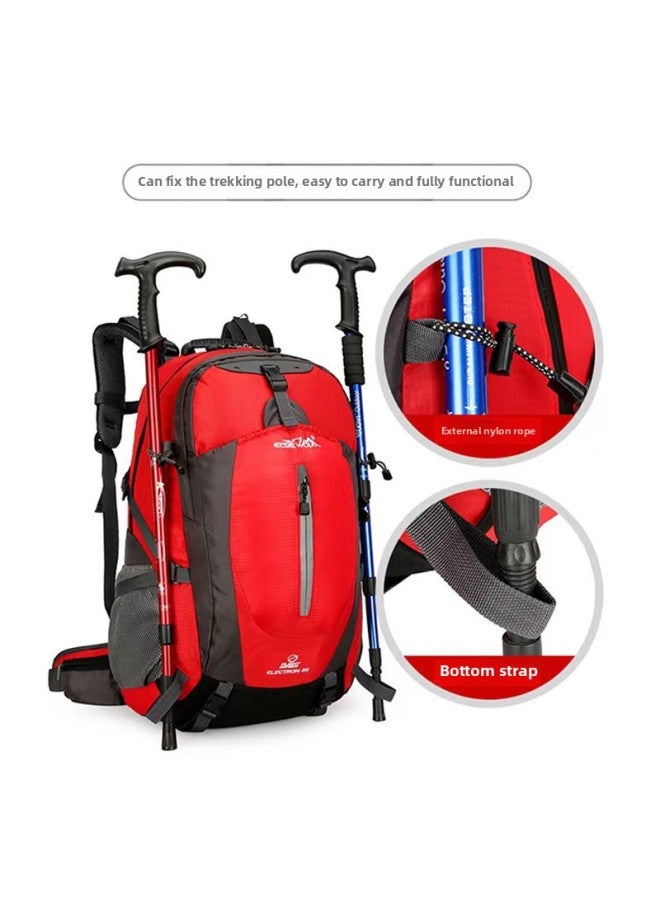 Fixed Hiking Stick Hiking Backpack Multi-functional Camping Bag Large Capacity Waist Protection Outdoor Mountaineering Bag-Color:40l Stand Carrying System Orange-Capacity:36-55L - Image 3